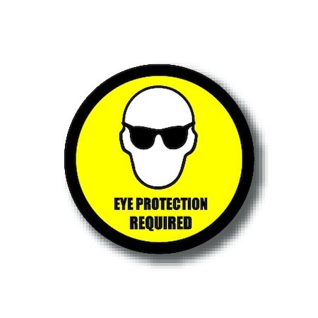 Ergomat 16in CIRCLE SIGNS - Eye Protection Required DSV-SIGN 256 #0122 -UEN